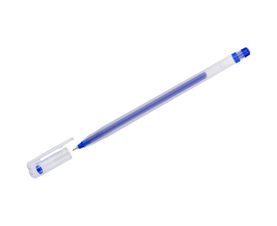 Ручка гелевая Crown "Multi Jell" синяя, 0,4мм, игольчатый стержень MTJ-500B