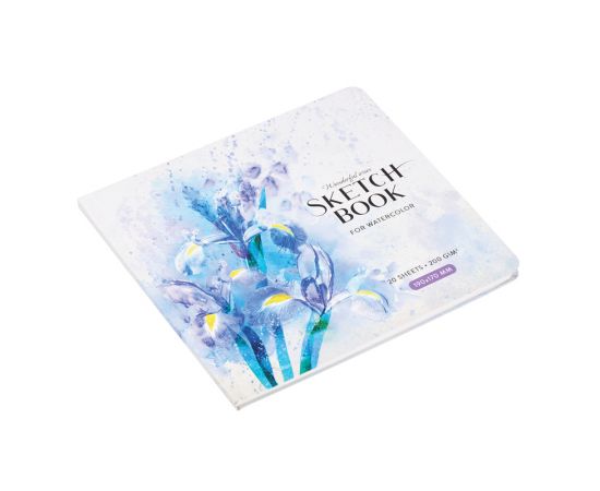 Скетчбук для акварели 20л., 190*170 Greenwich Line "Irises", 200г/м2 SkBWg_37698
