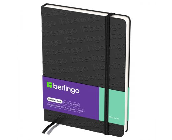 Ежедневник недатированный, А5, 160л., кожзам, Berlingo "Your way", черный UD4_94501