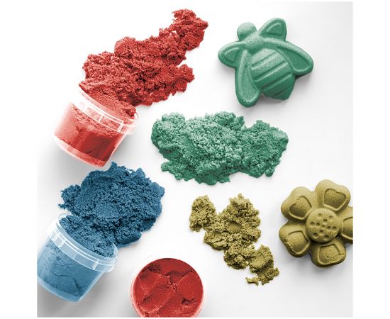 Песок для лепки Мульти-Пульти "Енот в пустыне", 4 цвета, 480г, в баночке, 4 формочки, карт. упаковка ПН_16958 / 536