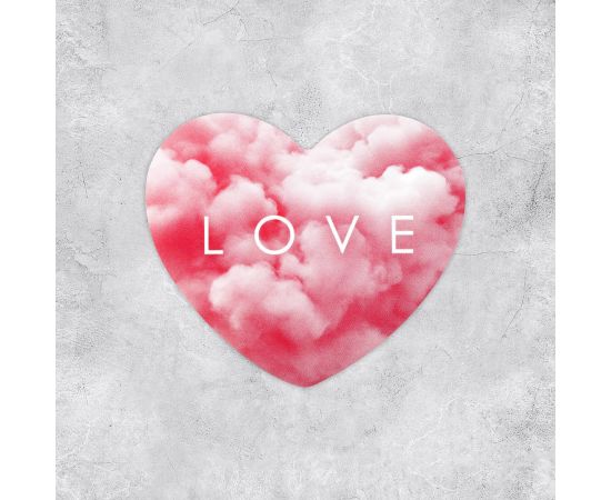 Открытка-валентинка Love, 14 февраля, облака, 7 х 6 см 10060473