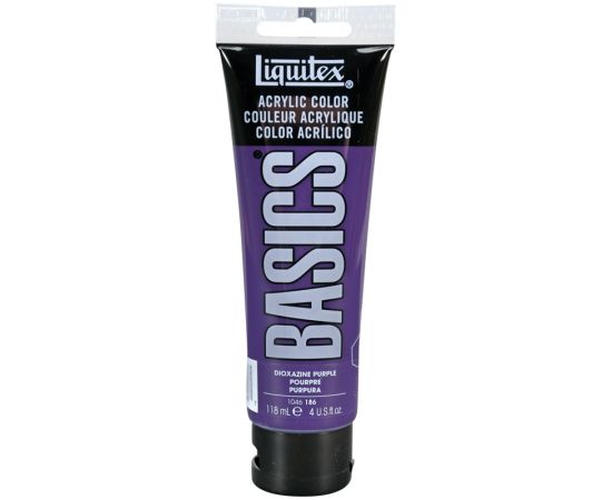 Краска акриловая художественная Liquitex "Basics", 118мл, туба, 186 диоксазин пурпурный 1046186