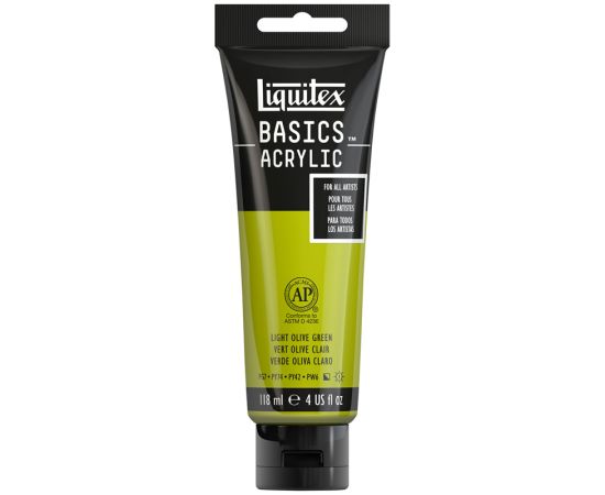 Краска акриловая художественная Liquitex "Basics", 118мл, туба, 218 оливковый светлый 1046218