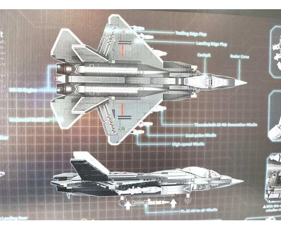 Конструктор 23019 J-35 Stealth Carrier-based Aircraft 1877 дет 23019
