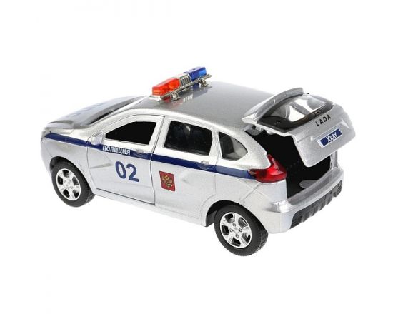Машина металл LADA XRAY ПОЛИЦИЯ 12 см, двери, багаж, инерц.серебристый 249898 249898