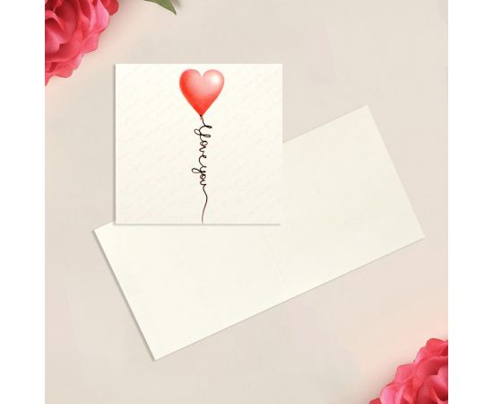 Открытка-мини I Love you, cердечко, 7×7 см 5352895