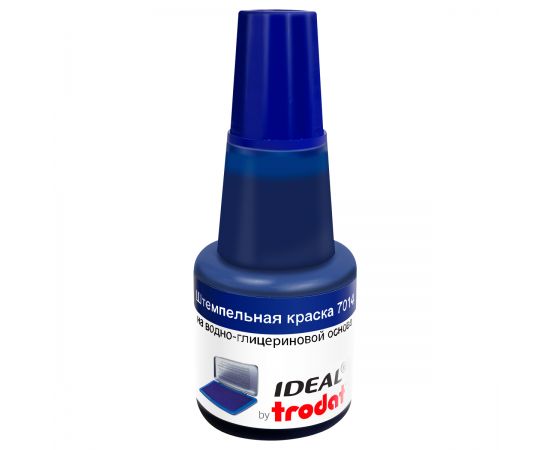 Штемпельная краска Ideal, 24мл, синяя (206916) 7014