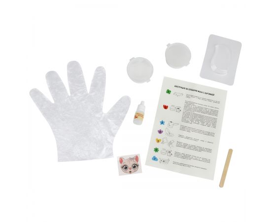 Набор для мыловарения ТРИ СОВЫ "Кошечка", 1 мыло с картинкой, картонная коробка 706