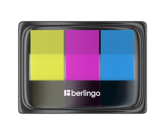 Флажки-закладки Berlingo, 45*20мм, 20л*3 неоновых цвета, в диспенсере LSz_45201