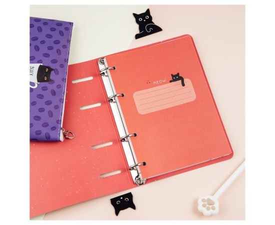 Тетрадь на кольцах А5, 100л., MESHU "Amazing cats", картон, матовая ламинация, выборочный УФ-лак MS_50665