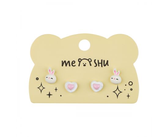 Серьги MESHU "Cuteness", бижутерия, 2 пары, европодвес MS_60700