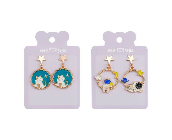 Серьги MESHU "Weightless", бижутерия, ассорти, европодвес MS_60710