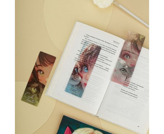 Закладки  для книг, 3шт., 135*45мм,  MESHU "Сute girl" MS_63365