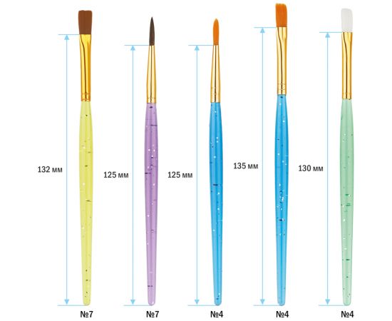Набор кистей ArtSpace 10шт., пони, щетина, нейлон, круглые, плоские, пакет, европодвес SB_3292
