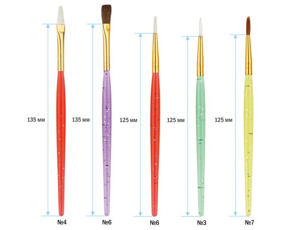 Набор кистей ArtSpace 10шт., пони, щетина, нейлон, круглые, плоские, пакет, европодвес SB_3292