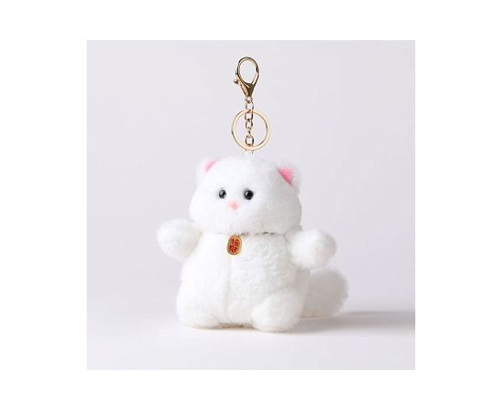 Брелок мягкий "Кошка" белый, 13см BL701326707W Z26707