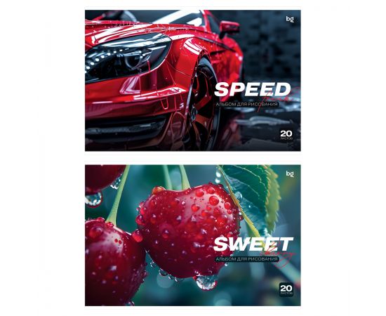 Альбом для рисования 20л., А4, на скрепке BG "Sweet and speed", эконом АР4ск20 62620