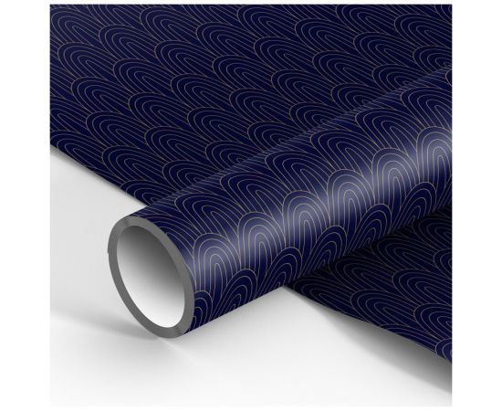 Упаковочная бумага глянц. 70*100см, MESHU "Dark blue", 90г/м2 М100_41101