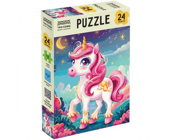 Пазл  24 эл. Maxi ТРИ СОВЫ "Сказочный единорог" ПК24М_64382