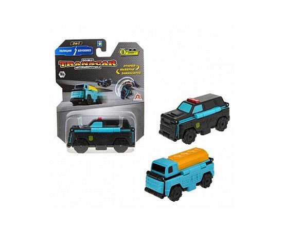 Transcar 2в1: Полиция – Бензовоз, 8 см, блистер Т18279 Т18279