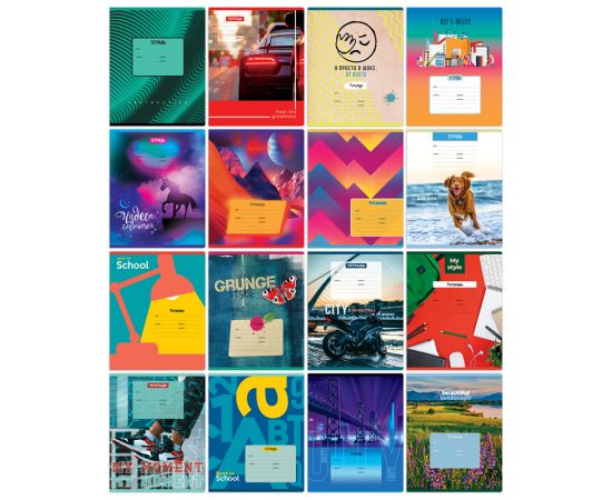 Тетрадь 12л., клетка BG "Super Mix -16", эконом Т5ск12 11678