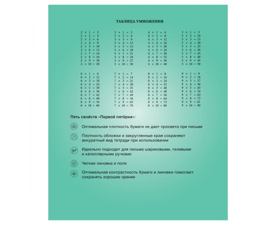 Тетрадь 12л., крупная клетка BG "Первая пятерка" Т5ск12 12300