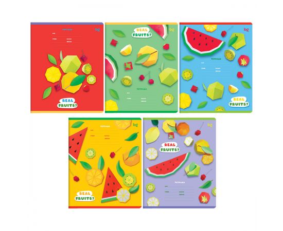 Тетрадь 12л., крупная клетка BG "Настоящие фрукты?" Т5ск12 55432