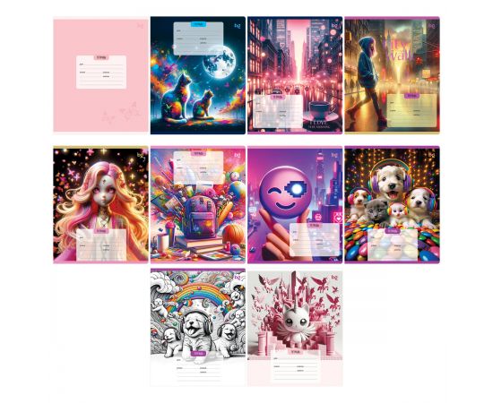 Тетрадь 12л., клетка BG "Mix-10", эконом Т5ск12 60272