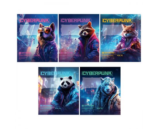 Тетрадь 12л., клетка BG "Cyberpunk", выб.лак Т5ск12_вл 60288