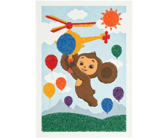 Фреска-картина из песка Мульти-Пульти "Чебурашка", картонная коробка ЧБ_53044