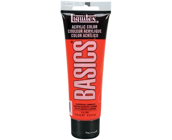Краска акриловая художественная Liquitex "Basics", 118мл, туба, 292 нафтол малиновый 1046292
