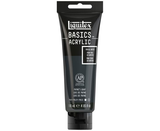 Краска акриловая художественная Liquitex "Basics", 118мл, туба, 310 серый пейн 1046310
