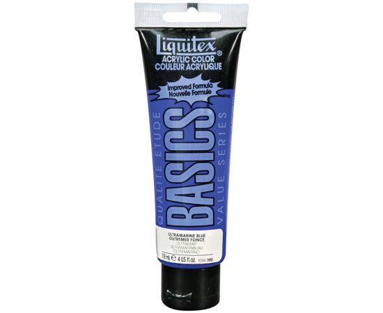 Краска акриловая художественная Liquitex "Basics", 118мл, туба, 380 ультрамарин синий 1046380