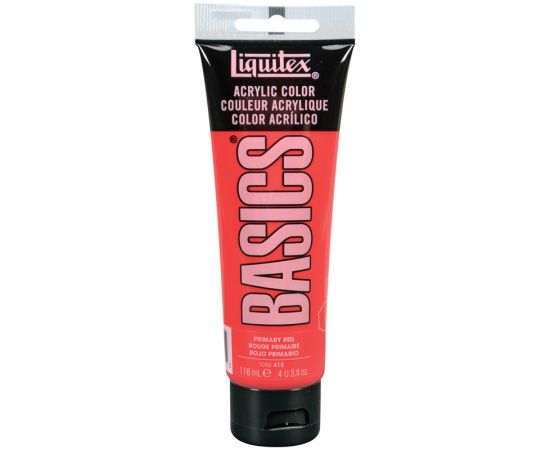 Краска акриловая художественная Liquitex "Basics", 118мл, туба, 415 красный основной 1046415