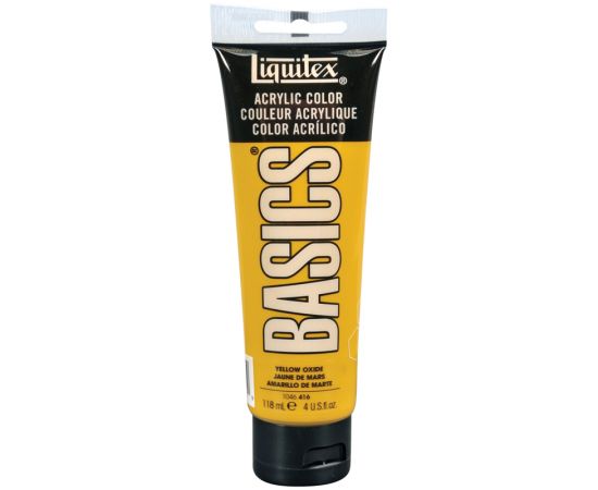 Краска акриловая художественная Liquitex "Basics", 118мл, туба, 416 желтый оксид 1046416