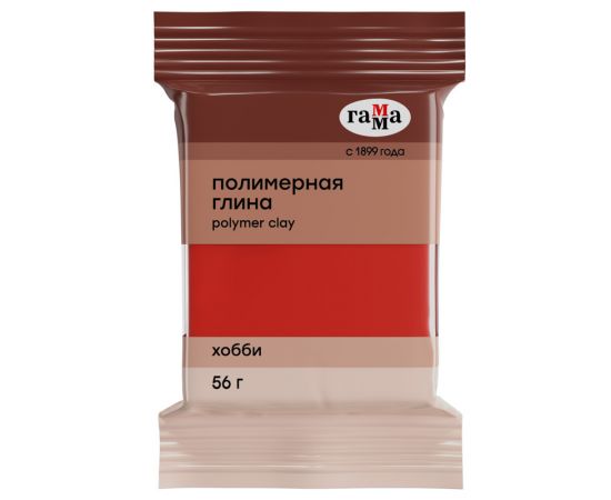 Полимерная глина Гамма "Хобби", красный, 56г 1400