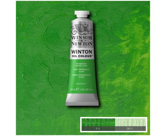 Краска масляная художественная Winsor&Newton "Winton", 37мл, туба, светло-зеленый перманентный 1414483