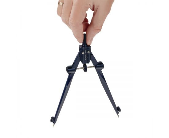 Циркуль Faber-Castell + грифели, пластиковый футляр,  цвет темно-синий., роз. золото 174545