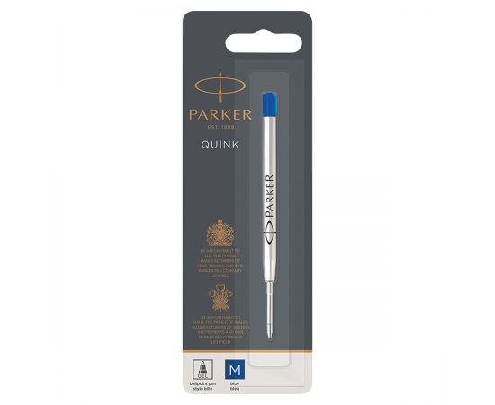 Стержень шариковый объемный Parker "QuinkFlow Ball Point" синий, 98мм, 1,0мм, метал. корпус, блистер 1950371
