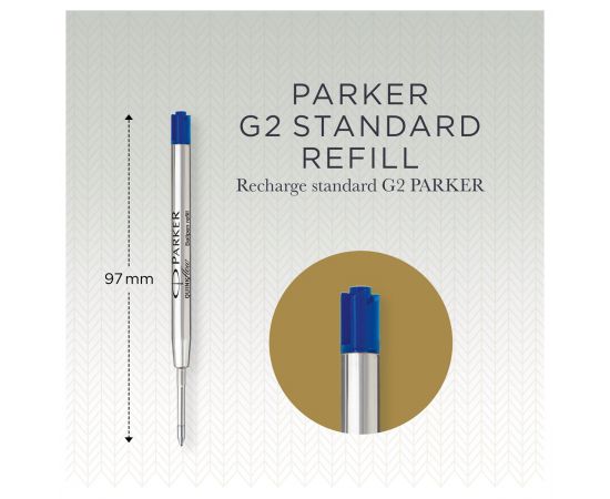 Стержень шариковый объемный Parker "QuinkFlow Ball Point" синий, 98мм, 1,0мм, метал. корпус, блистер 1950371