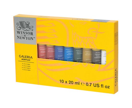 Краски акриловые Winsor&Newton "Galeria", 10цв., 20мл/туба, картон. упаковка 2190525