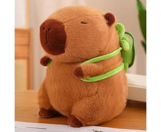 Мягкая игрушка Капибара с рюкзачком черепаха 30 см 46071774551905