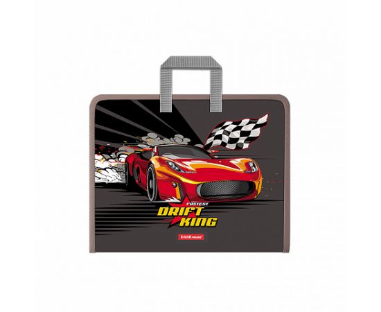 Папка  с ручками ErichKrause® Drift King, А4+ 1/4, на молнии пластиковая 52846 52846