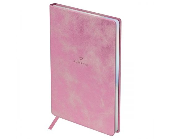 Ежедневник недатированный, А5, 136л., кожзам, BG "Shimmer. Pink", розовый, голографический срез DuA5_22218