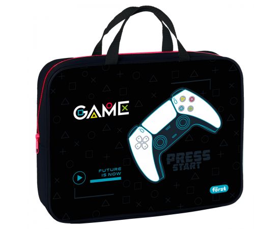 Папка текстильная с ручками 1 отделение, А4 Först "Game", 350*265*80мм, текстиль, на молнии FT-FB-A40406