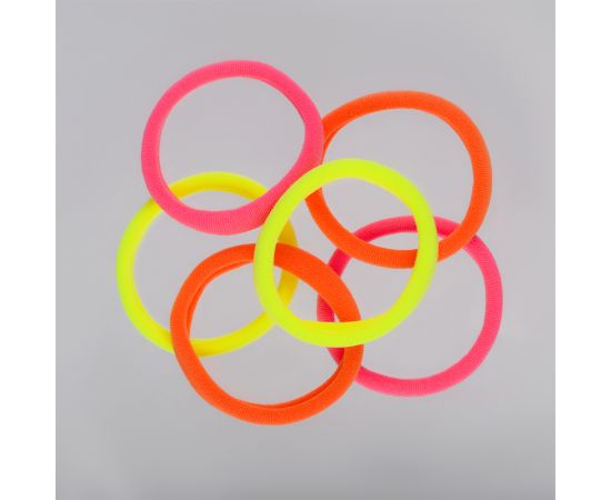 Резинки для волос MESHU "Essence", неоновые ассорти, 6шт., европодвес MS_60532