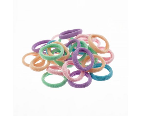 Резинки для волос MESHU, пастельные ассорти, 40шт., диаметр 2,5см, европодвес MS_60556