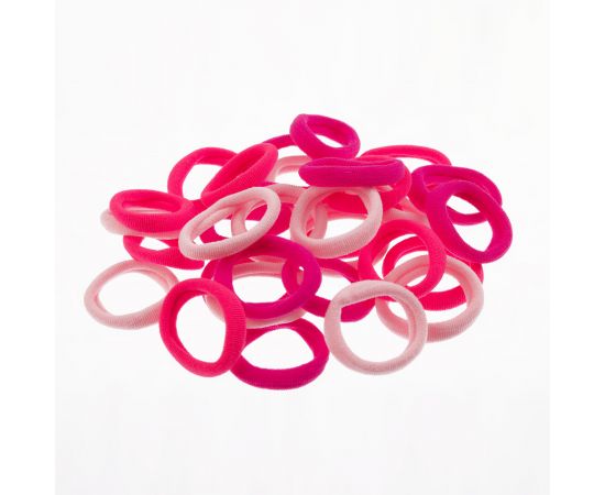 Резинки для волос MESHU, розовые ассорти, 40шт., диаметр 2,5см, европодвес MS_60560