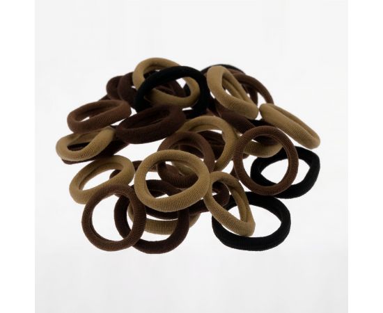 Резинки для волос MESHU, темные ассорти, 40шт., диаметр 2,5см, европодвес MS_60564