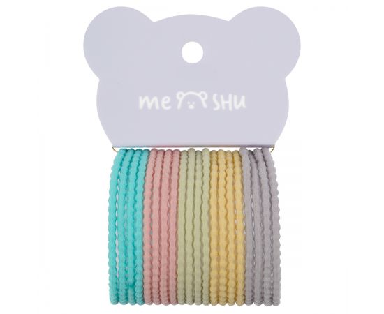Резинки для волос MESHU,  пастельные ассорти, 20шт., европодвес MS_60580